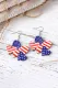American Flag Heart-Shaped Earrings