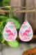 Flamingo Floral Hook Earrings