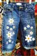 Daisy Floral Shift Casual Jeans Bermuda Shorts