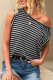 Striped Round Neck Shift Casual T-Shirts