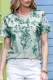 Floral V Neck Shift Casual T-Shirts