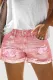 Pink Flamingo Shift Casual Ripped Denim Shorts