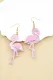 Flamingo Hook Dangle Earrings