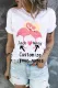 Custom Name Couple Flamingo Graphic T-shirt