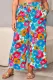Floral Shirred Shift Casual Cute Plus Size Pants