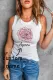 Custom Personalized Name Painting Floral Graphic Tank Top