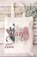 Custom Personalized Name Vintage Floral Graphic Shoulder Shopping Bag Canvas Bag