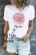 Custom Name Painting Floral Graphic T-shirt