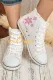 Personalized Custom Name Spring Floral Graphic Lace-Up Casual Daily High Top Canvas Shoes