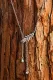 Feather Rhinestone Chain Pendant Necklace
