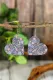 Morning Glory Floral Heart-shape Graphic Earrings