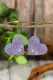 Ombre Purple Floral Earrings
