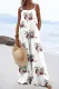 Floral Sleeveless Casual Jumpsuits