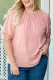 Plus Size Swiss Dot Puff Sleeves Top