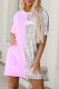 Patchwork Sequins Colorblock Shift Casual Mini Dresses