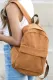 Minimalist Large Capacity Zipped Corduroy Backpack
