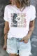 Floral Be Kind Round Neck Casual T-Shirts