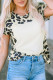 Leopard Round Neck Shift Casual Western T-Shirts