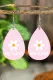 Pink Floral Daisy be kind Earrings