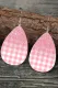 Ombre Plaid Graphic Earrings