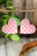 Pink Plaid Ombre Earrings