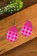 Barbie Pink Plaid Earrings