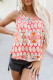 Floral Round Neck Sheath Casual Boho Tank Tops