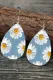 Daisy Floral Graphic Drop Earrings