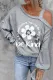 Floral Graphic BE KIND Cold Shoulder Asymmetrical Neck Shift Casual Blouse