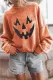 Halloween Grimace Pumpkin Round Neck Shift Casual sweatshirt