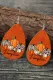 Happy Pumpkin Graphic Drop Earrings