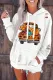 Plaid Pumpkin Graphic Ripped Hooded Casual Hoodie