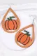 Halloween Pumpkin Wood Earrings