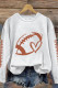 American Football Graphic Round Neck Casual Pullover Sweatshirt