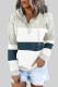Color Block Striped Button Hoodies