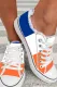 Color Block American Football Daily Flat Canvas Shoes