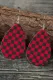 Red Checkerboard Plaid Earrings