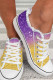 Purple Gold Ombre Flats Canvas Shoes