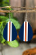 Stripe Blue Orange Earrings