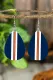 Stripe Blue Orange Earrings
