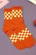 Orange Plaid Socks