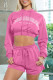 Casua Long Sleeve Sweatshirt and Shorts 2 Piece Outfits Jogging Suits