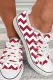 Red Stripe Flats Canvas Shoes