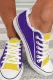 Purple Yellow Daily Flat Canvas Shoes