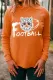 Tiger Football Graphic Crew Neck Long Sleeve Top