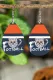 Tiger Football Graphic Color Block Earrings