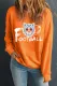 Tiger Football Graphic Round Neck Casual Pullover Sweatshirt