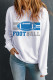 American Football Graphic Round Neck Shift Casual Sweatshirt