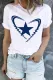 Star Round Neck Shift Casual T-Shirts