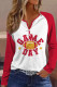 GAME DAY American Football Graphic V Neck Casual Blouse